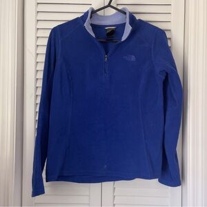 The North Face Women’s Blue Quarter Zip Fleece Pullover Small